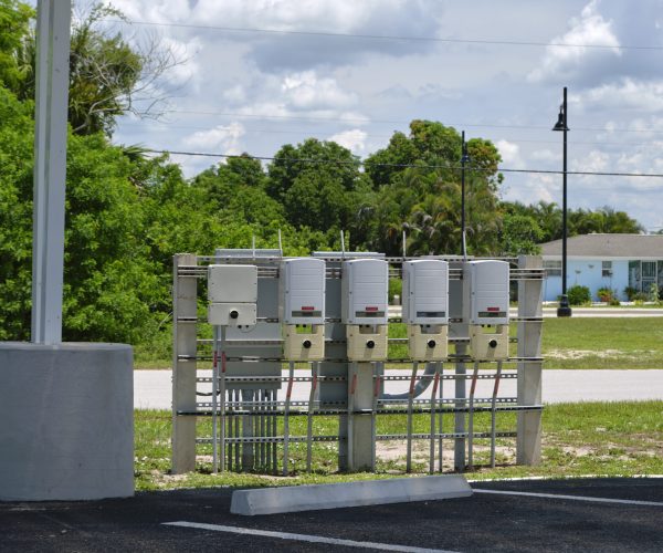 Inverters to transform direct current prodused by solar photovoltaic panels into alternate electrical power.